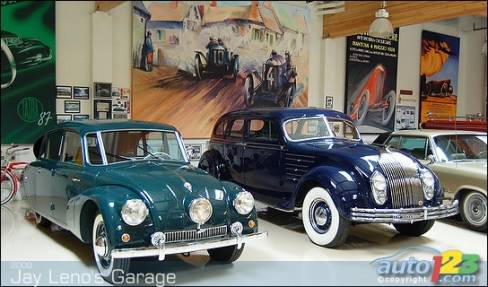 This pair of aerodynamic cars includes a 1938 Tatra T87 designed by Czechoslovakia's Hans Ledwinka (Ferdinand Porsche used it as inspiration to create the Volkswagen) and a Detroit-born 1934 Chrysler Airflow, a maligned yet highly-advanced machine that, according to Leno, is a "masterpiece of Art Deco".