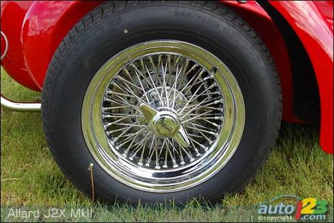 You can see behind the gorgeous period correct wire wheels the impressive Wilwood front disc brake. Rear brakes are set inboard to allow for better cooling and reduced unsprung weight.