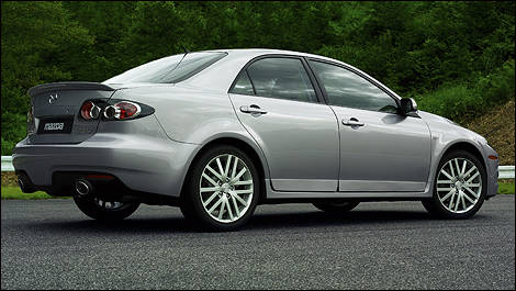 2006 Mazdaspeed6 rear 3/4 view