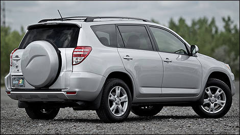 2011 Toyota RAV4 4WD rear 3/4 view