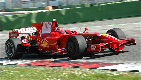 Mirko Bortolotti driving a Ferrari F2008 F1 car. (Photo: Ferrari)