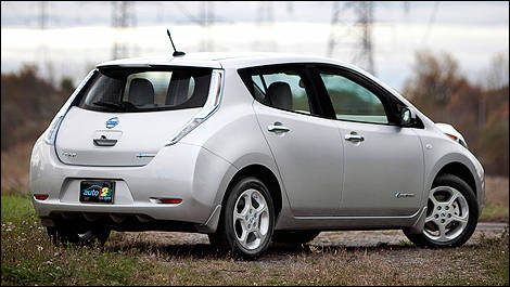 2011 Nissan LEAF SL rear 3/4 view
