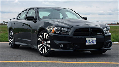 2012 Dodge Charger SRT8 front 3/4 view