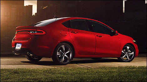 2013 Dodge Dart rear 3/4 view