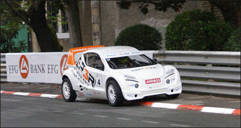 L'Andros Car Evo 2 toute électrique que pilotais Marc-Antoine Camirand dans les rues de Pau (Photo: Grand Prix de Pau)