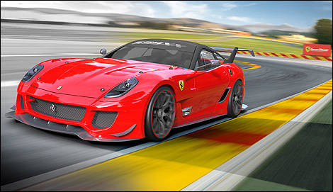 Ferrari 599XX Evo vue 3/4 avant