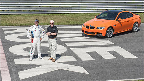 BMW M3 coupé Lime Rock Park vue 3/4 avant