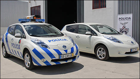 Nissan LEAF police