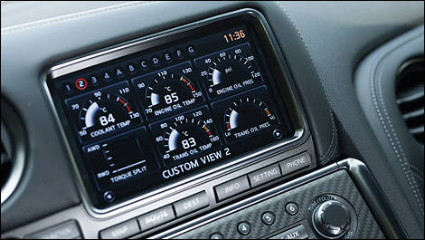 2013 Nissan GT-R Premium driver-configurable multifunction display