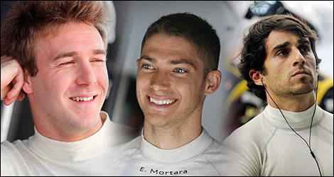 F1 Lotus Nicolas Prost Davide Valsecchi Edoardo Mortara