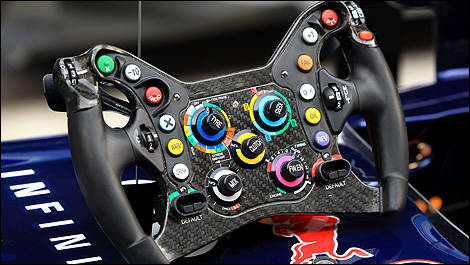 F1 Red Bull RB8 Sebastian Vettel steering wheel
