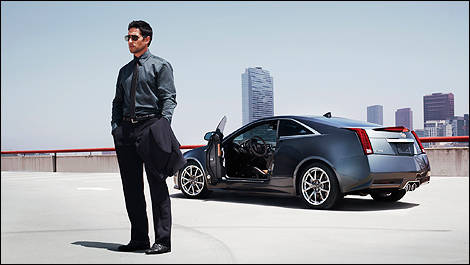 2013 Cadillac CTS Coupe rear 3/4 view