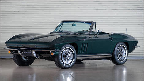 Chevrolet Corvette 327-300 Roadster 1965, couleur sherwood green