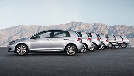 Volkswagen Golfs vue de coté