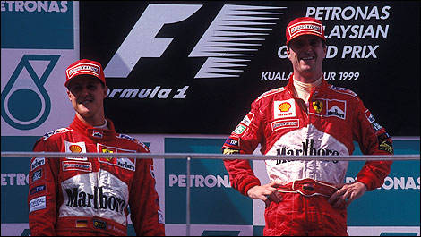 F1 Michael Schumacher Ferrari Eddie Irvine Malaysia 1999