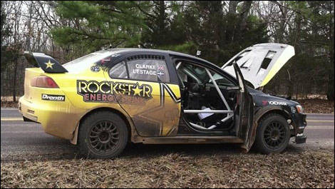 Antoine L'Estage, Mitsubishi Evo X 100 Acre Wood Rally