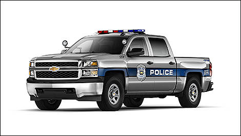 Un Chevrolet Silverado 1500 comme véhicule de police