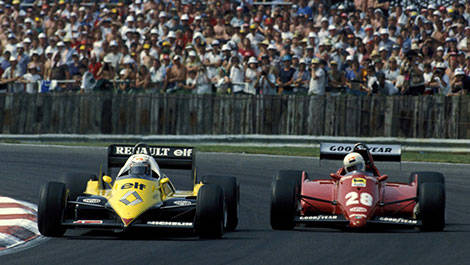 F1 Alain Prost Renault Silverstone 1983 René Arnoux Ferrari