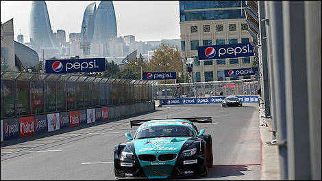 GT Jacques Villeneuve BMW Z4 Baku street circuit Azerbaijan
