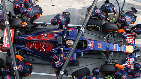 F1 Toro Rosso pitstop