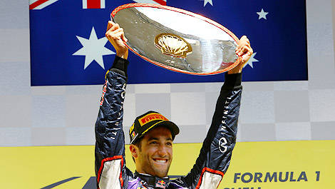 F1 Daniel Ricciardo trophy Belgium