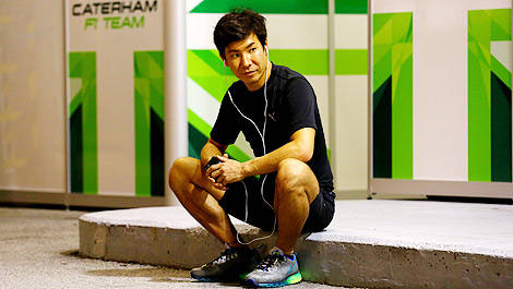 F1 Caterham Singapore Kamui Kobayashi