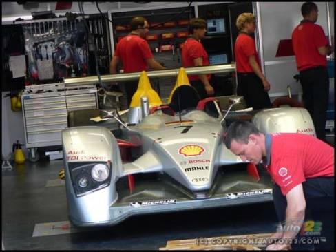 The Audi Sport Team Joest prepares to fight for the overall LeMans win as the first ever car maker with a Diesel engine. (Photo: John LeBlanc)