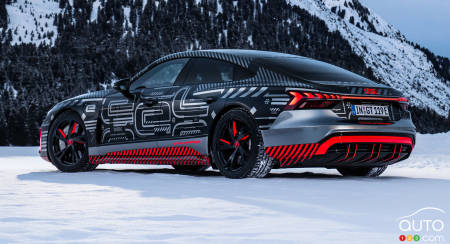 Prototype Audi e-tron GT, profil