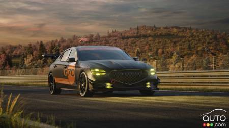 Le concept Genesis G70 Track Day Special, sur la piste