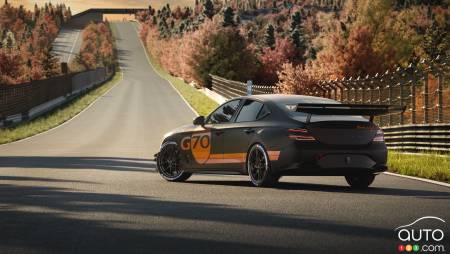 Le concept Genesis G70 Track Day Special, sur la piste
