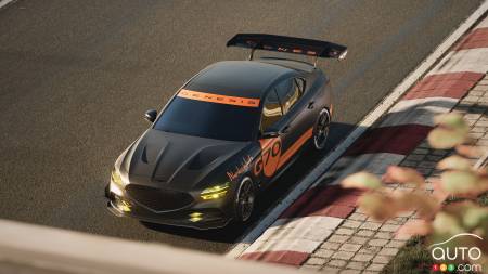 Le concept Genesis G70 Track Day Special, de haut