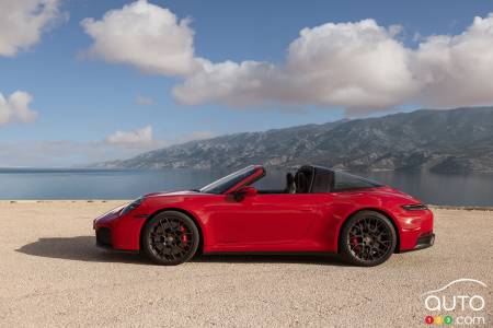 Porsche 911 Targa 2025, de profil