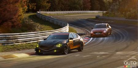 Le concept Genesis G70 Track Day Special, sur la piste