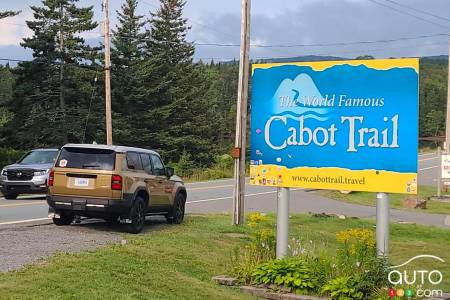 At one entrance to the Cabot Trail