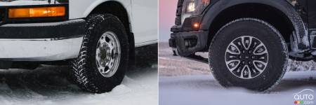 Among my test tires, I had Nokian Hakkapeliitta LT3s installed on our small RV based on a Chevrolet Express 2500 van.
