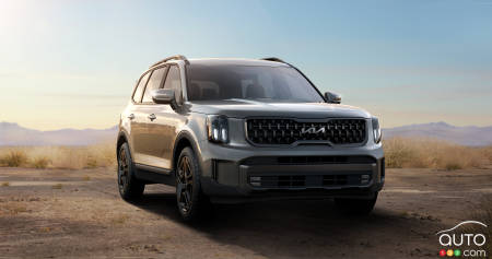 Kia Telluride 2023 X-Line, trois quarts avant