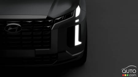 The revised new Hyundai Palisade, front