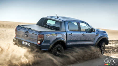 2019 Ford Ranger Raptor, three-quarters rear