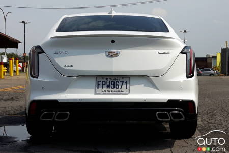 2020 Cadillac CT4-V, rear