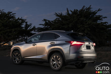 2021 Lexus NX, three-quarters rear