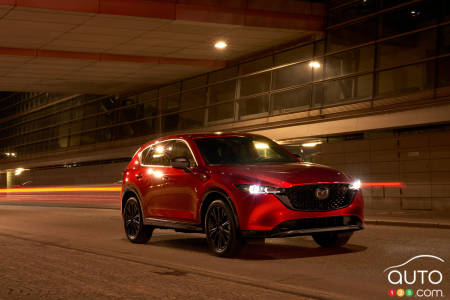 2022 Mazda CX-5, three-quarters front