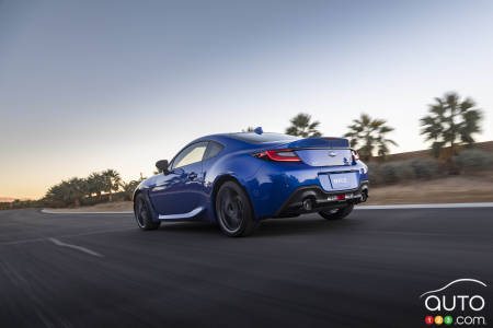 2022 Subaru BRZ, three-quarters rear