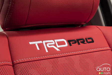 2022 Toyota Tundra, seat with TRD Pro badging