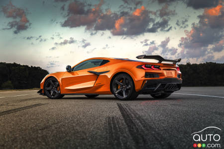 2023 Chevrolet Corvette Z06, three-quarters rear