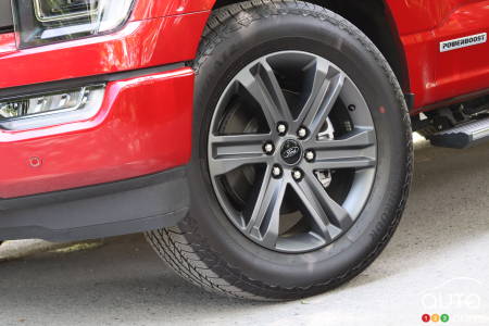 Hankook Dynapro A/T tires on a Ford F-150 Powerboost