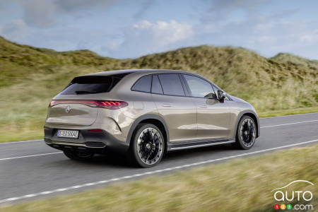 2023 Mercedes-Benz EQE SUV, three-quarters rear