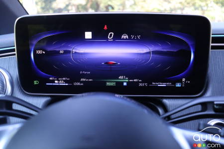 Driver data screen in thef 2023 Mercedes-Benz EQE 500