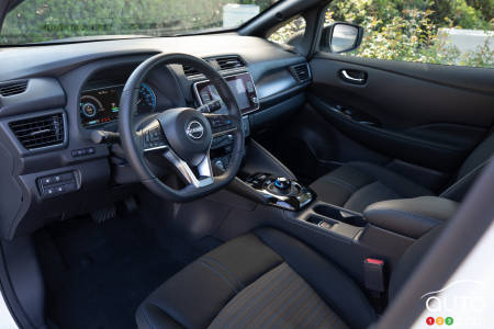 Interior of 2023 Nissan LEAF