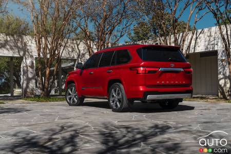 2023 Toyota Sequoia Capstone, three-quarters rear