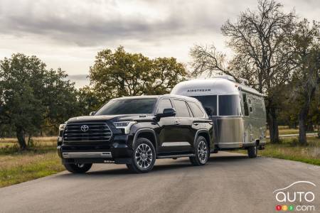 2023 Toyota Sequoia Limited, three-quarters front